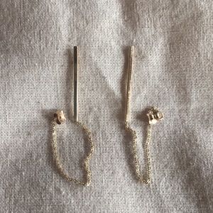 SALE • Steven Alan Stick Earrings • 14k gold